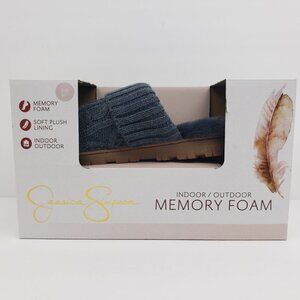 Jessica Simpson Womens Size S 6-7 Gray Slippers